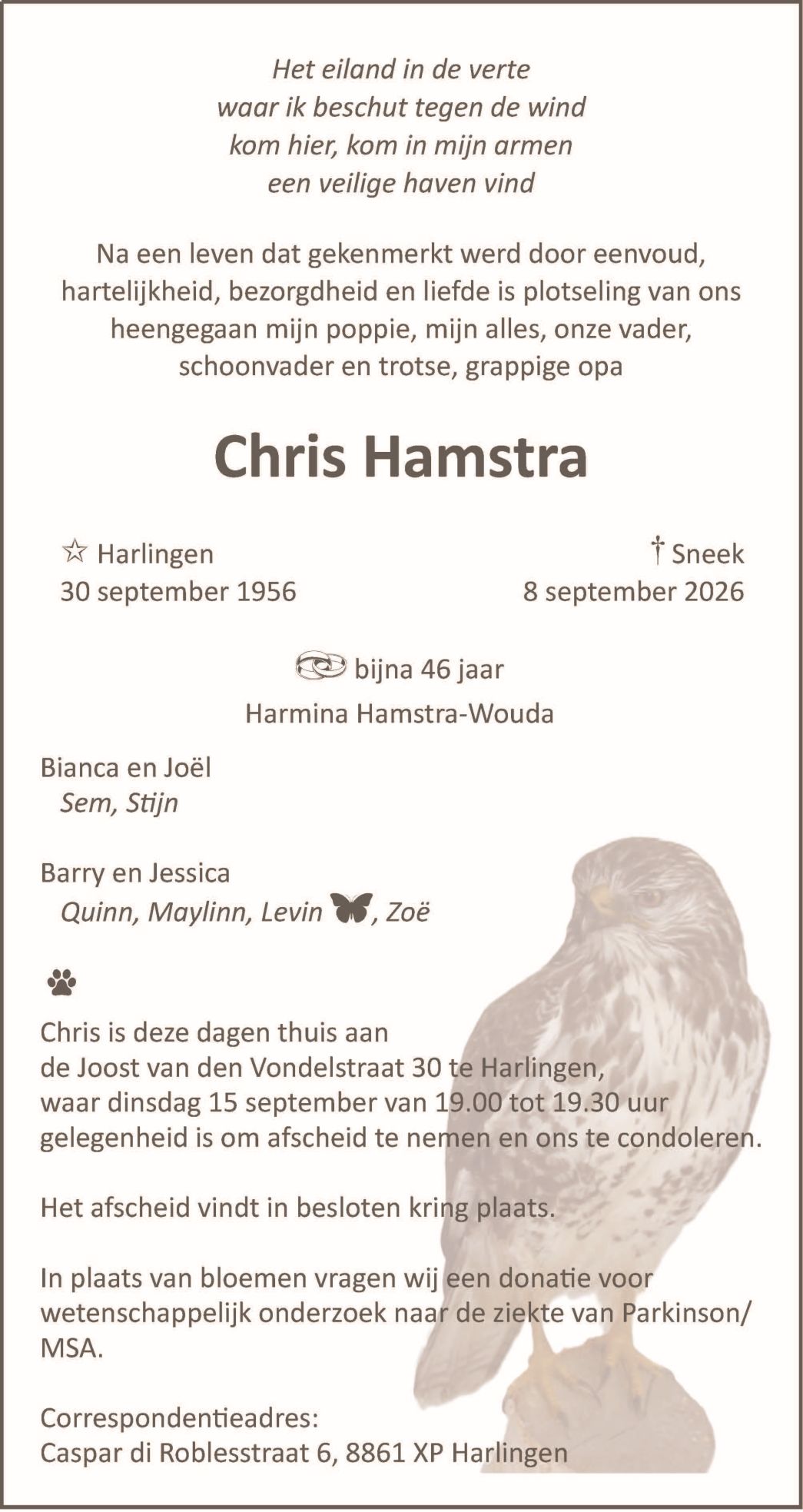 Advertentie Chris Hamstra