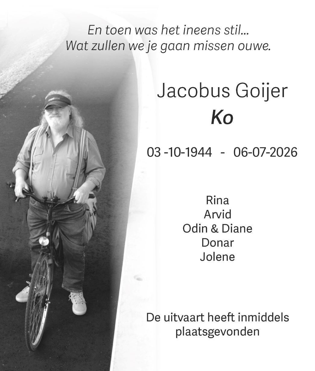 advertentie online Jacobus Goijer h