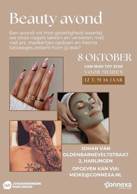 Beauty avond voor meiden!