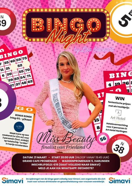 Finaliste Miss Beauty of Friesland organiseert bingoavond voor het goede doel