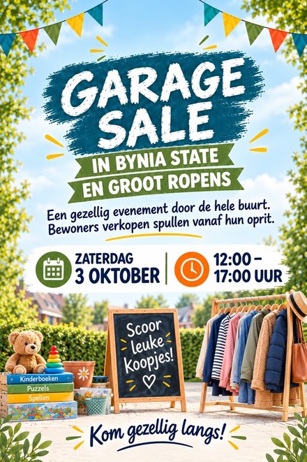 Garage Sale Bynia State & Groot Ropens