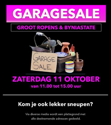 Garagesale in Groot Ropens & Byniastate