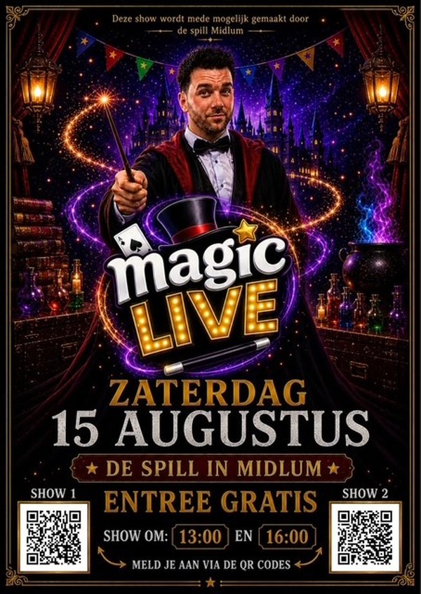 Gratis Magic Live Try‑Out Show in Dorpshuis De Spil