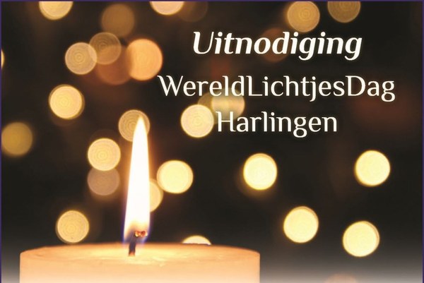 Herdenking WereldLichtjesDag in Harlingen op zondag 14 december