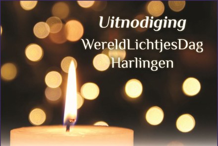 Herdenking WereldLichtjesDag in Harlingen op zondag 14 december