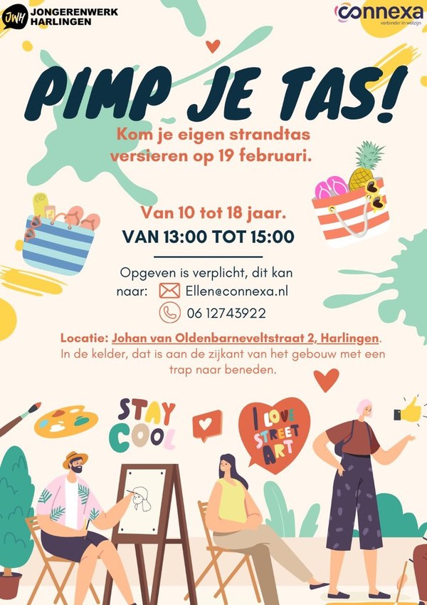 Jongerenwerk Harlingen organiseert Pimp je eigen tas