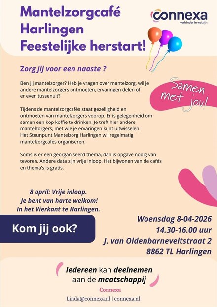 Mantelzorgcafé Harlingen maakt feestelijke herstart