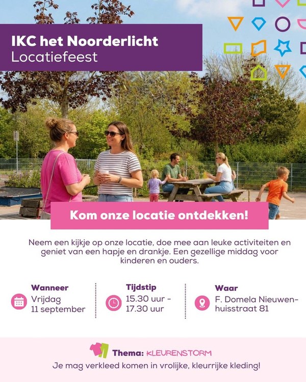 Ontdek IKC het Noorderlicht tijdens het locatiefeest