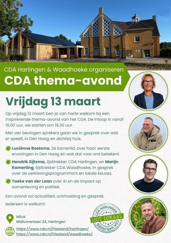 Politieke avond in cultureelcentrum Milûk