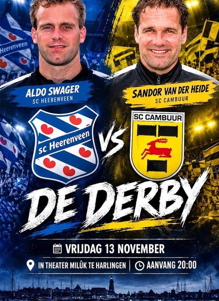 Sandor van der Heide en Aldo Swager blikken terug op de Derby tijdens unieke College Tour in Theater Milûk