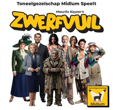 Toneelgezelschap Midlum speelt Zwerfvuil