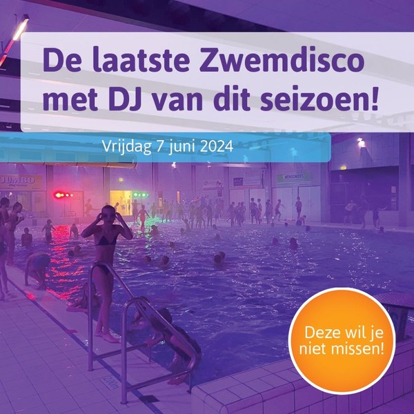 Zwemdisco in zwembad Het Derde Haad