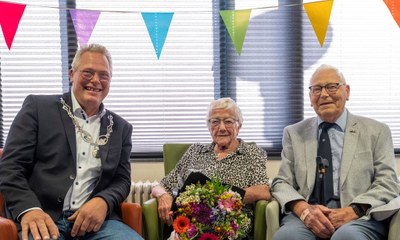 65-jarig huwelijk de heer J.H. Bruyns en mevrouw P.M. Bruyns-Tubbing