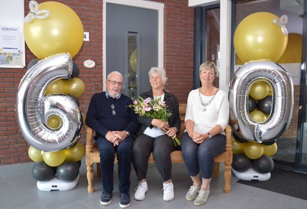 Jan Blom en Tetje (Teddy) Blom- Schaafsma 60 jaar getrouwd