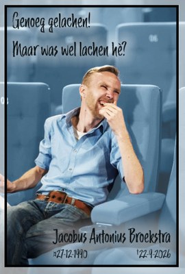 Overlijdensbericht Jaap Broekstra