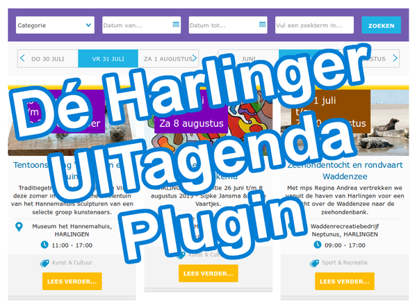 Dé Harlinger UITagenda op jouw eigen website