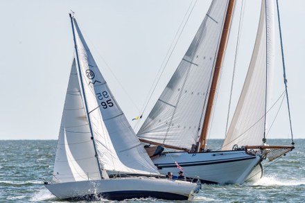 120 deelnemende zeiljachten bij zeilrace Harlingen–Terschelling v.v..