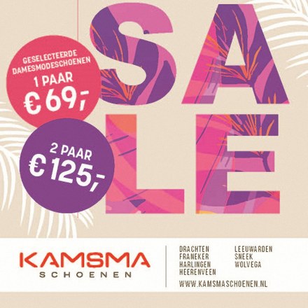 Summer Sale bij Kamsma Schoenen Harlingen!