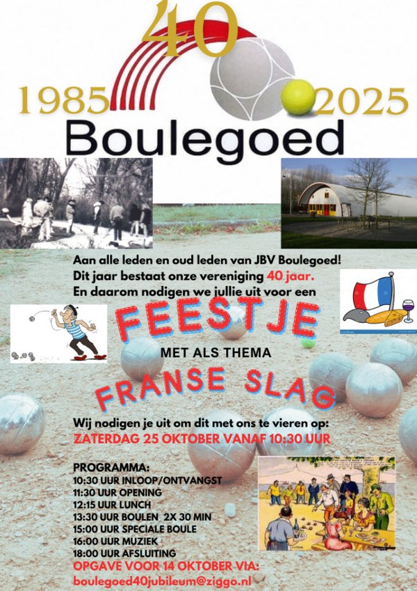 Boulegoed viert 40-jarig jubileum – geef je nog snel op!