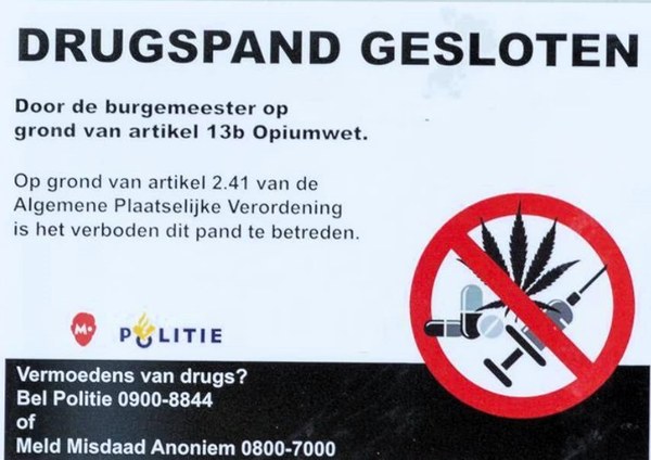 Burgemeester sluit drugspand in Harlingen