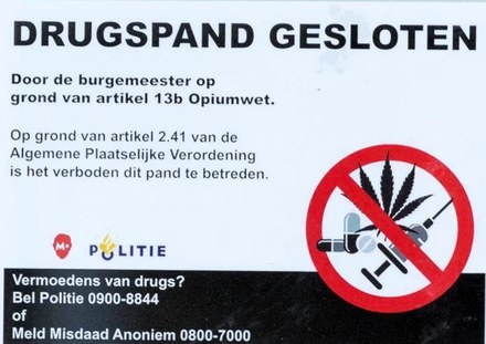 Burgemeester sluit drugspand in Harlingen