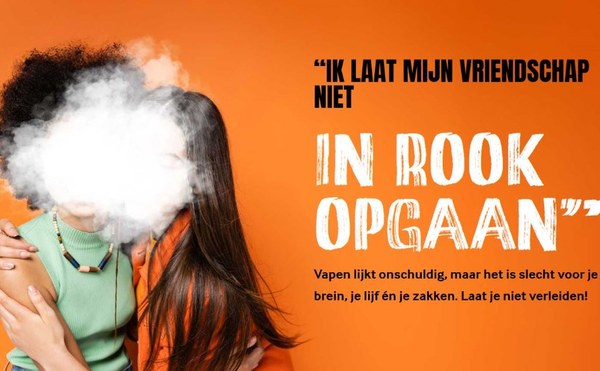 Campagne Niet in Rook van start tegen vapen onder jongeren