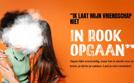 Campagne Niet in Rook van start tegen vapen onder jongeren