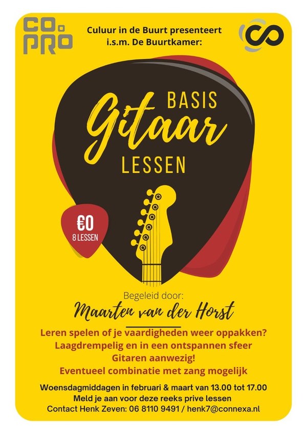 Cultuur in de buurt, basis gitaarlessen