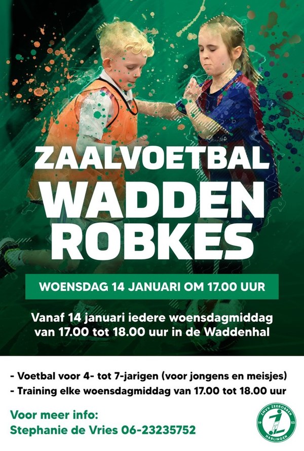 De Waddenrobkes trainen in warme Waddenhal