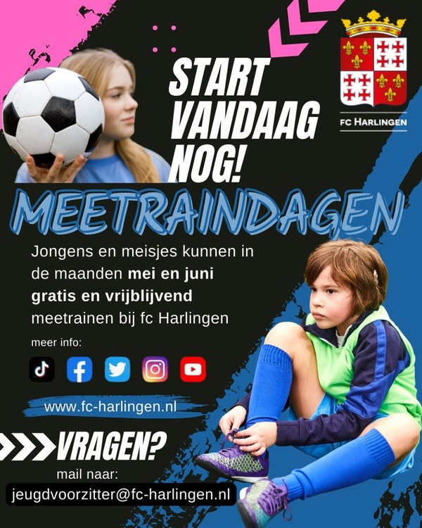 Doe mee met de Meetraindagen van fc Harlingen!