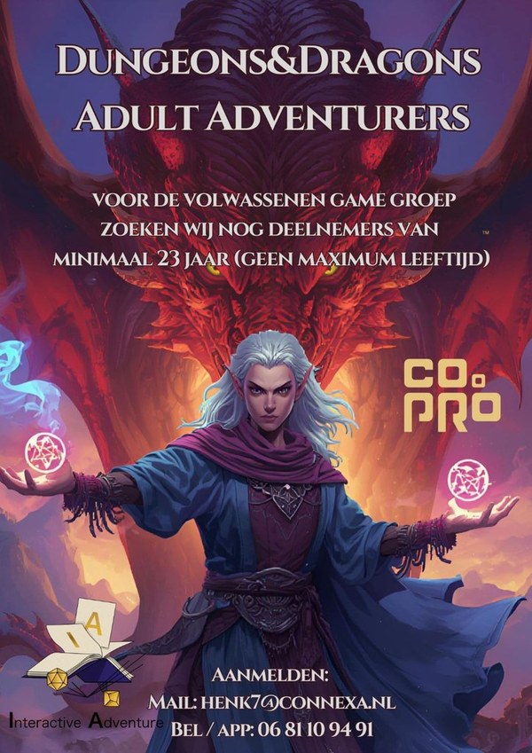 Dungeons & Dragons voor volwassenen: spelers gezocht!