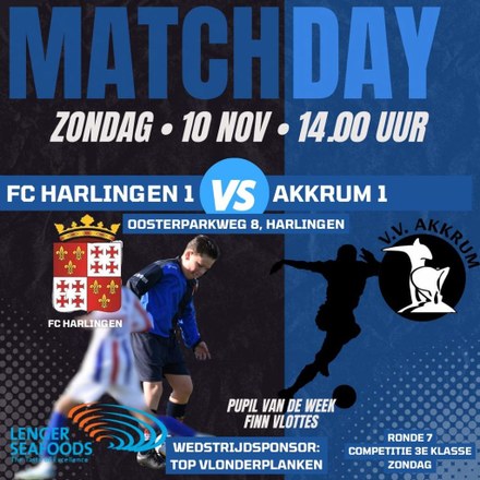 Fc Harlingen ontvangt Akkrum