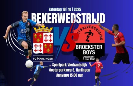Fc Harlingen ontvangt Broekster Boys