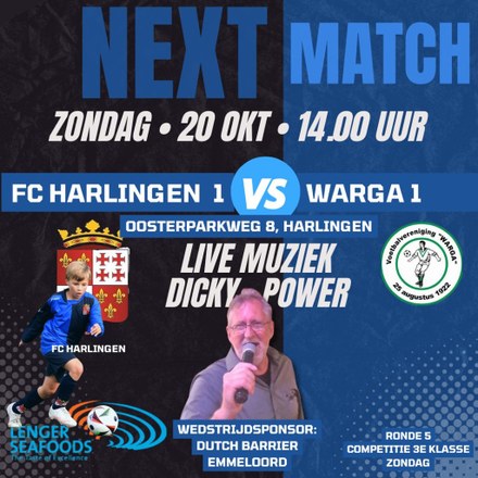 Fc Harlingen ontvangt Warga