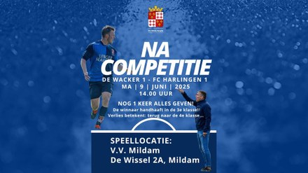 Fc Harlingen speelt finale tegen Wacker in Mildam