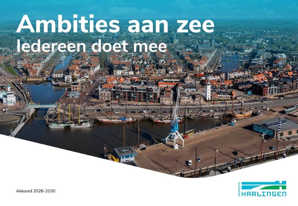 Gemeenteraad Harlingen bespreekt 1 juli akkoord voor komende vier jaar - aansluitend installatie wet