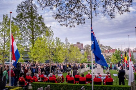 Gezamenlijke herdenking tijdens de jaarlijkse Dodenherdenking op 4 mei in Harlingen