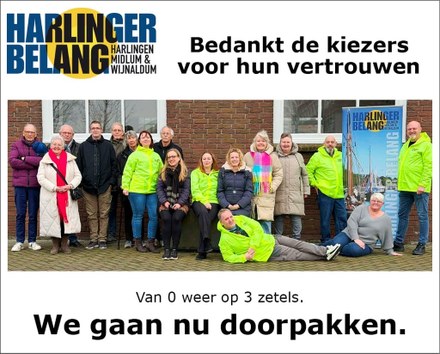 Harlinger Belang: Kiezers bedankt!
