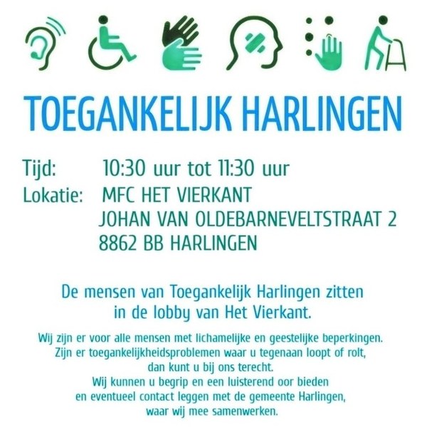 Inloopspreekuur Toegankelijk Harlingen