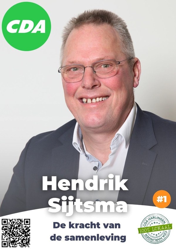 Kandidaten CDA Harlingen - #1 Hendrik Sijtsma