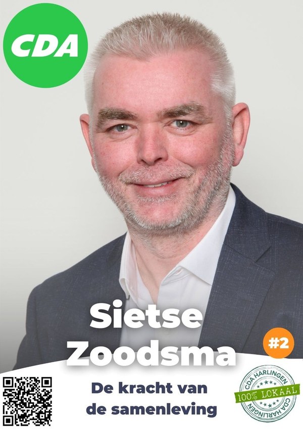 Kandidaten CDA Harlingen - #2 Sietse Zoodsma