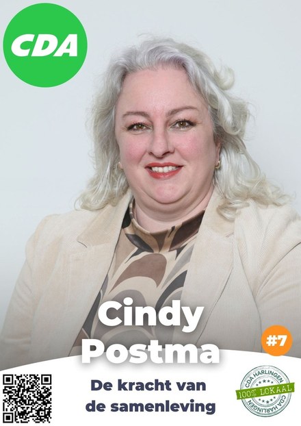 Kandidaten CDA Harlingen - #7 Cindy Postma