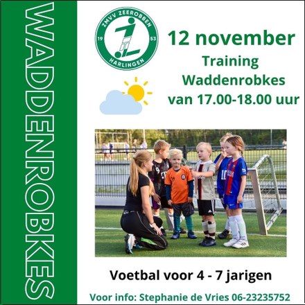 Kleutervoetbal bij de Waddenrobkes!