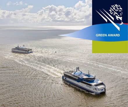 LNG-catamarans Rederij Doeksen onderscheiden met Green Award level Gold