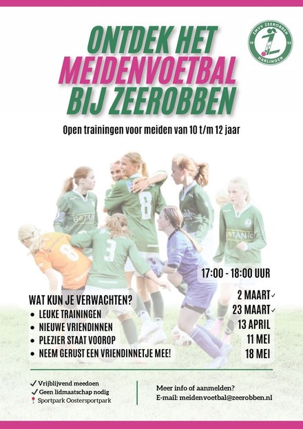 Ontdek het meidenvoetbal bij Zeerobben