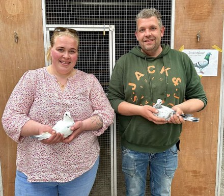 Otto en Nynke winnaar natour op Luyksgestel en Jan Hoogland jonge duiven kampioen op Rethel