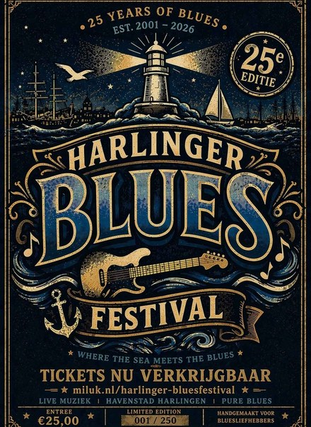 Programma 25e Harlinger Bluesfestival bekend!