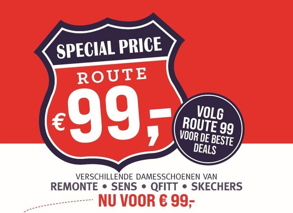 ROUTE 99 deals bij Kamsma schoenen