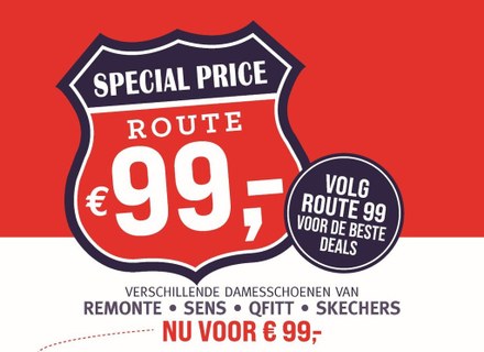 ROUTE 99 deals bij Kamsma schoenen