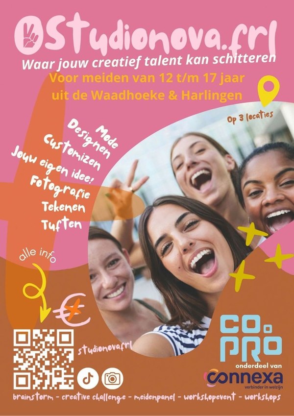Studio NOVA: dé creatieve plek voor meiden in Harlingen en de Waadhoeke